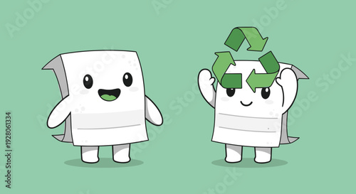 Tissue Characters with Facial Expressions.