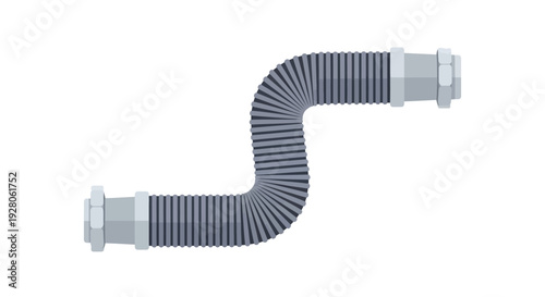 Flexible Corrugated Metal Pipe.