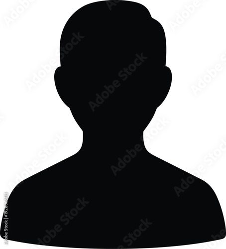 Generic Human Silhouette Profile Icon Representing Anonymous User Avatar Placeholder on Light Background for Social Media and Digital Platforms Usage