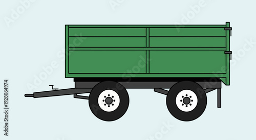 Green Trailer Vehicle Transport.