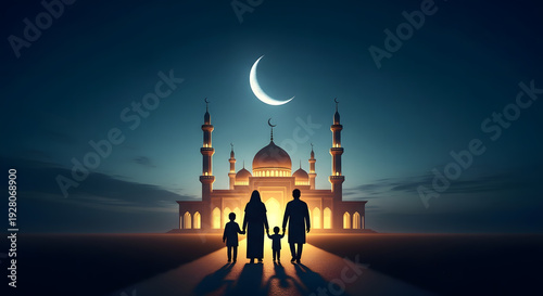 mosque at night