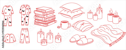 Christmas icon set illustration featuring Santa, gifts, tree, snowman, and festive holiday elements