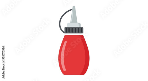 Ketchup Bottle Illustration.