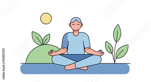Man in Meditation Posture.