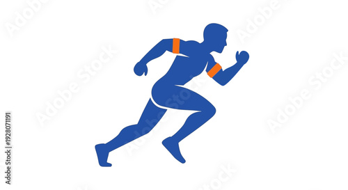 Man Running Fast Pace.