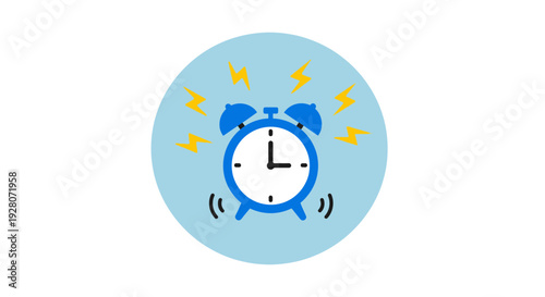 Alarm Clock Ringing with Lightning and Thunder.
