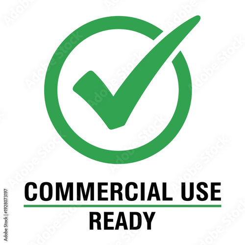 Green checkmark for commercial use ready
