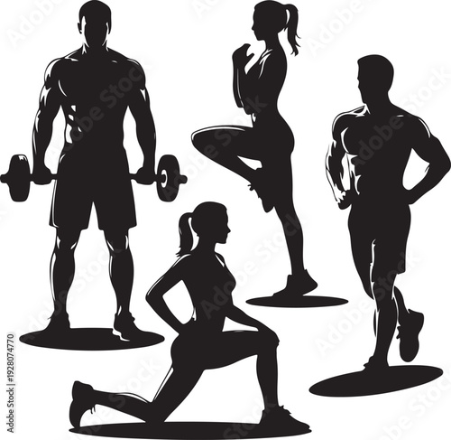 silhouettes of people