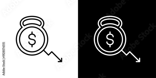 Reduce Burden Icon Sheet Black And White