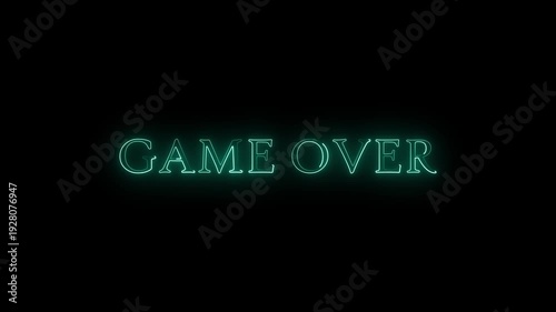 Game Over text. Computer generated 