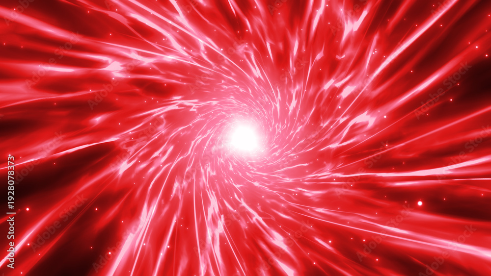 Fototapeta premium 回転して渦巻く赤色の炎の集中線のエフェクト背景