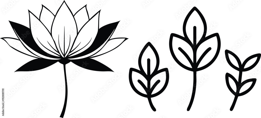 Fototapeta premium Minimalist icon representing a vector file for digital design projects