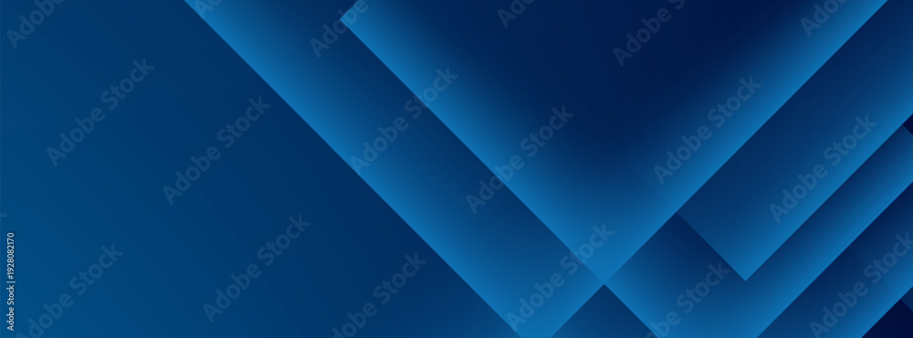 Obraz premium Abstract modern blue horizontal banner background with geometric diagonal overlay layer and glowing lines. Suit for banner, poster, cover, header, flyer. website, brhouce
