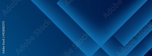 Abstract modern blue horizontal banner background with geometric diagonal overlay layer and glowing lines. Suit for banner, poster, cover, header, flyer. website, brhouce