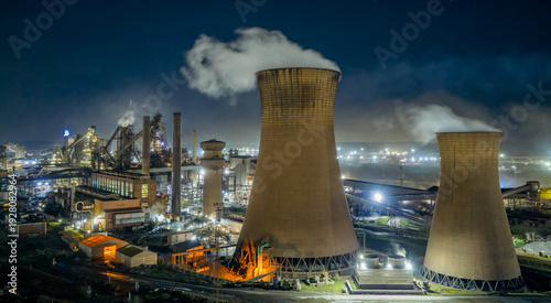 Scunthorpe Steelworks, UK steel production. Industrial site on the edge of Scunthrope in Lincolnshire