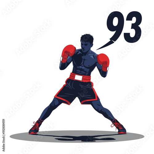 Wallpaper Mural A boxer wearing red and black gear Torontodigital.ca