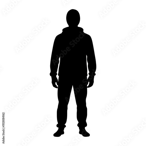 Wallpaper Mural A black silhouette of a man standing Torontodigital.ca