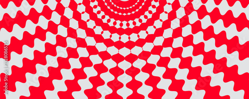 red and white striped tent roof, fabric awning tent with steel structure.