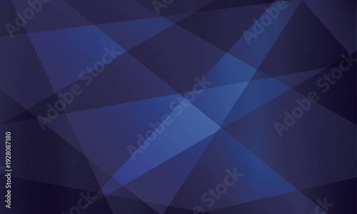 青を基調とした斜めラインと多角形の半透明抽象背景