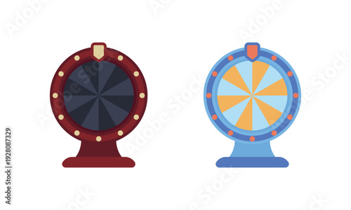 ルーレットホイールのイラストセット