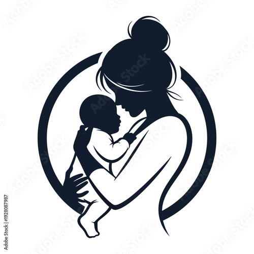 A mother holding her baby in a loving embrace