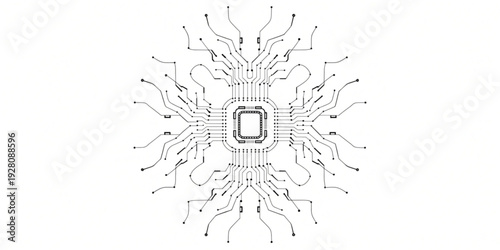 Advanced electronic network design reflecting intelligent systems and the core of digital communication architecture, symbolizing the future of data processing
