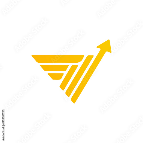 W icon logo with upward arrow and tech vives