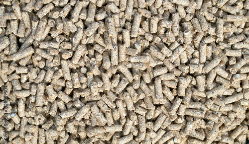 Background from compound feed. Feed for pigs, cows, chickens. Compound feed
