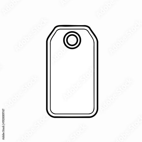 Blank tag with rounded edges and a hole for attachment perfect for retail pricing labels in an easy to use template
