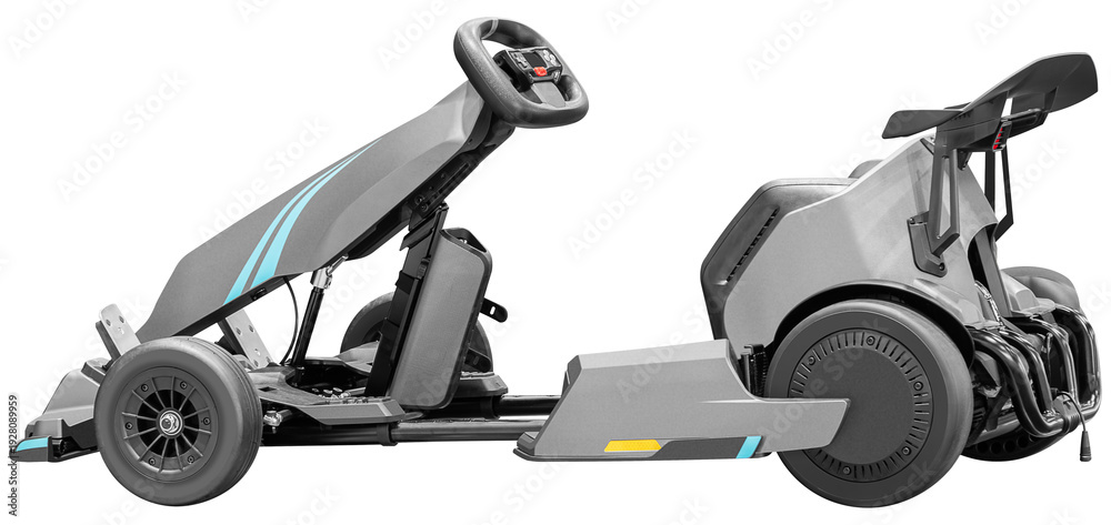 Fototapeta premium Gray electric go-kart