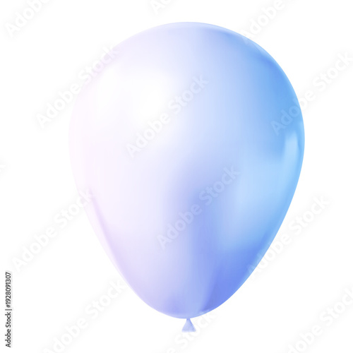 blue balloon isolated on white