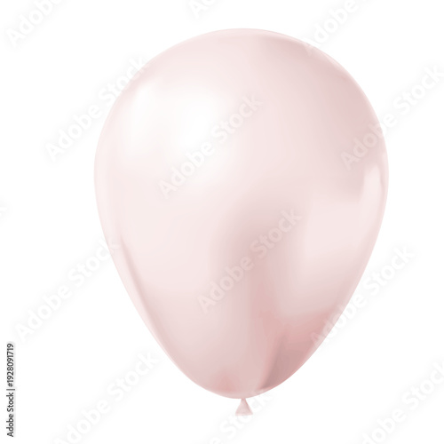 pink balloon isolated on white