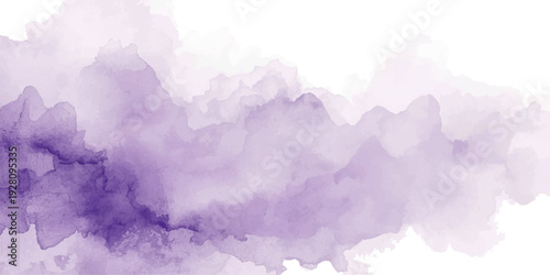 A bright blue and white abstract watercolor painting of a fluffy cloudscape texture creates a vintage summer nature atmosphere on grunge paper