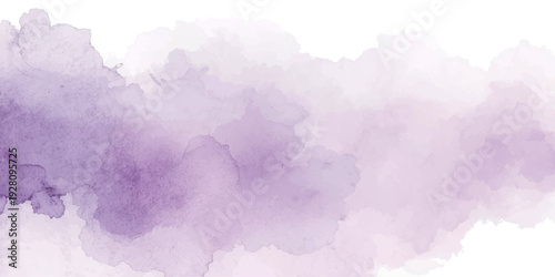 Hand painted blue abstract watercolor background with a vintage grunge texture depicting a cloudy summer sky over water for a soft nature cloudscape