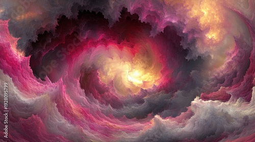 Wallpaper Mural Abstract swirling clouds of vibrant colors, a vortex of pastels and deep hues Torontodigital.ca