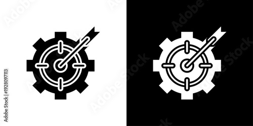 Target Icon Sheet Black And White