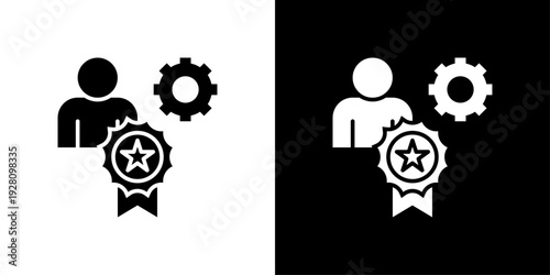 Talent Management Icon Sheet Black And White