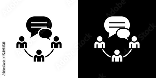 Communication Icon Sheet Black And White