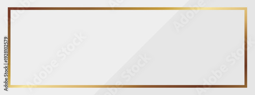 高級感のあるシンプルなバナー背景　ホワイト＆ゴールド