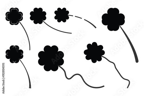 Good luck four leaf clover flat icon for apps and websites
