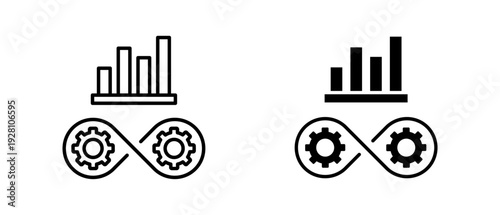 Continuous Improvement icon set with style outline and solid. vector simple elements for design and presentation.