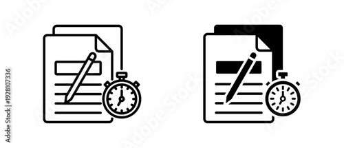 Sla Tracking icon set with style outline and solid. vector simple elements for design and presentation.