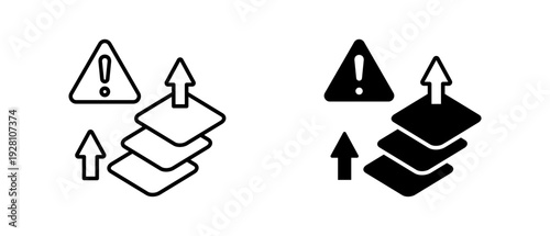 Escalation Path icon set with style outline and solid. vector simple elements for design and presentation.