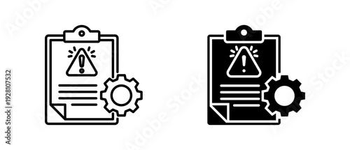 Incident Management icon set with style outline and solid. vector simple elements for design and presentation.