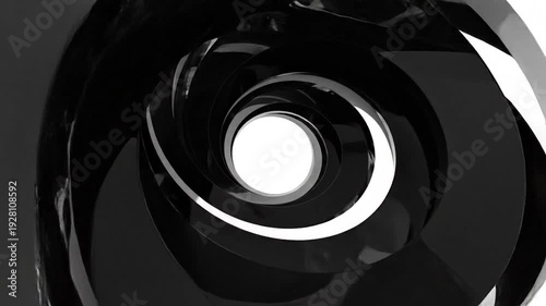Swirling abstract dark tunnel.