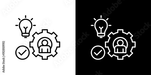 Competence Icon Sheet Black And White