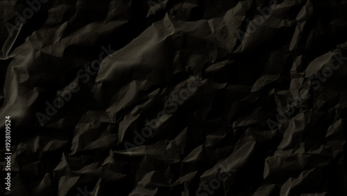Crumpled dark paper texture background