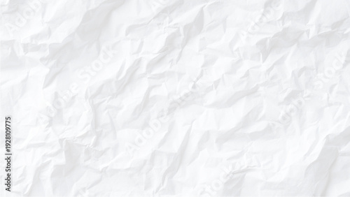 White crumpled paper texture background for design and decoration purposes