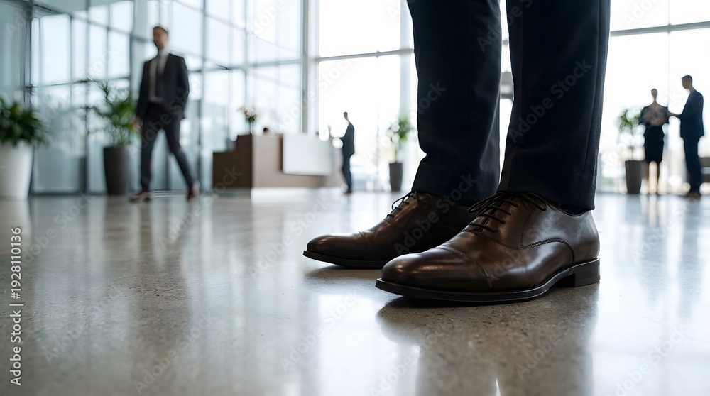 Fototapeta premium Corporate Office Leather Shoe Detail