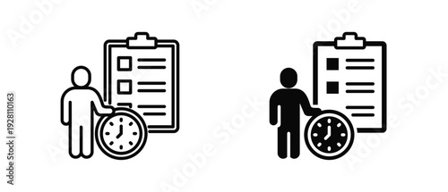 Discipline icon set with style outline and solid. vector simple elements for design and presentation.